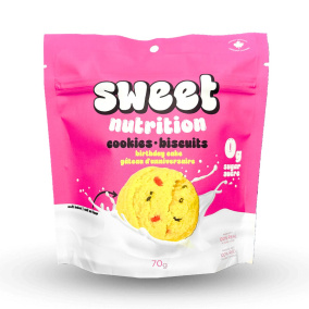 Front of Sweet Nutrition Soft Baked Cookies Birthday Cake