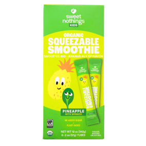 Sweet Nothings Organic Kids Smoothie Pineapple With Spinach, 6 Pack