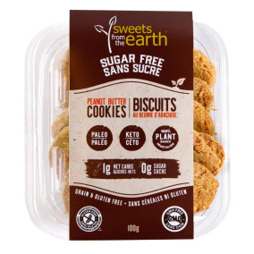 Sweets From The Earth Sugar Free Keto Peanut Butter Cookies, 100g