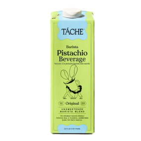 Front of Tache Pistachio Milk - Unsweetened Plant Based Milk - Barista Milk - Pistachio Milk