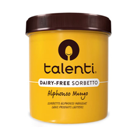 Front of Talenti Dairy-Free Sorbetto Alphonso Mango - Mango Sorbet - Dairy Free Sorbet - Sorbetto Ice Cream