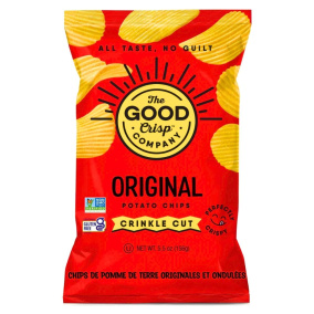 Front of The Good Crisp Company Crinkle Cut Potato Chips Gluten-Free Chips - Gluten Free Chips Canada - Crinkle Cut Potato Chips - Healthy Potato Chips
