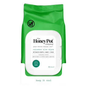 The Honey Pot Plant-Based Cleansing Wipes Cucumber Aloe, 30 Count