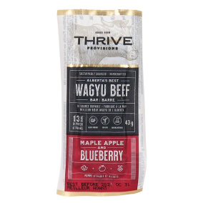 Thrive Provisions Wagyu Beef Bar Maple Apple and Blueberry, 43g