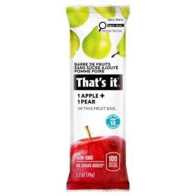 Front of That’s It. No Sugar Added Fruit Bar Apple Pear - Healthy Snack - Healthy Snack Bars - Healthy Snacks For Kids