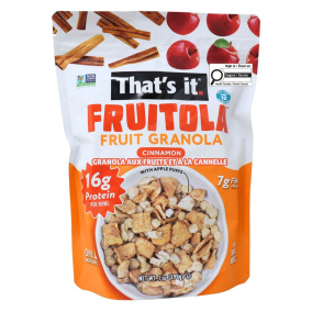 That’s It Fruitola Fruit Granola Cinnamon Front of bag