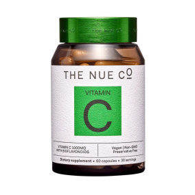 The Nue Co. Vitamin C 1000mg with Bioflavonoids, 60 Capsules Front