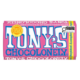 Tony's Chocolonely White Chocolate Raspberry Popping Candy, 180g