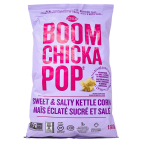 Front of Angie's BOOMCHICKAPOP Sweet & Salty Kettle Corn, 198g