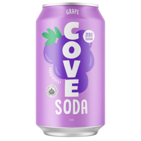 Front of Cove Gut Healthy Probiotics & Prebiotics Soda Grape