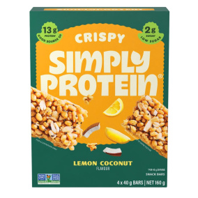 SimplyProtein Crispy Snack Bars Lemon Coconut Front