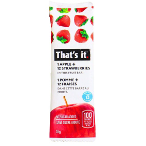 That’s It. No Sugar Added Fruit Bar Apple Strawberries, 1 Bar