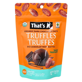 Front of That’s It. Dark Chocolate Date Truffles, 100g