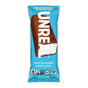 Front of Unreal Dark Chocolate Coconut Bars - Gluten Free Chocolate Bars - Vegan Chocolate Canada - Healthy Bounty Bars