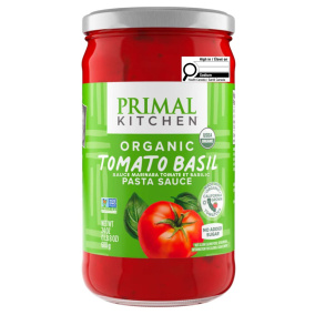 Front of Primal Kitchen Tomato Basil Marinara Sauce, 680g