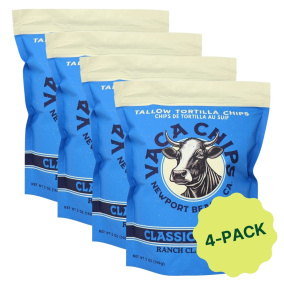Vaca Chips Handmade Tortilla Chips made with Beef Tallow Classic Ranch 4-Pack Canada Front