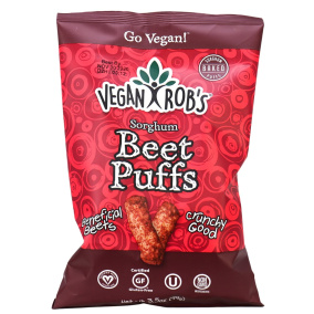 Vegan Rob's Sorghum Beet Puffs with Probiotics, 99g