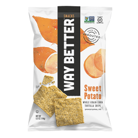 Way Better Snacks Gluten-Free Whole Grain Tortilla Chips Sweet Potato, 156g