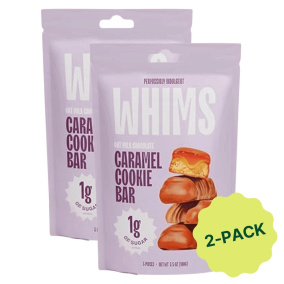 Whims Oatmilk Chocolate Caramel Cookie Bar Canada Front