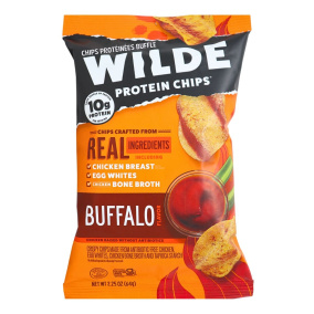 Front of WILDE Protein Chips Buffalo - Keto Chicken Chips - Keto Protein Chips - Low Carb Protein Chips