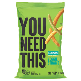 YOU NEED THIS Plant-Based Veggie Straws Ranch, 156g