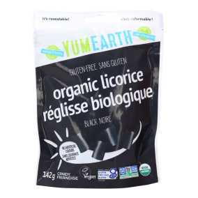 Front of YumEarth Organic Black Licorice, 142g