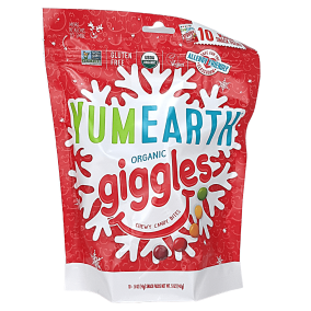 YumEarth Organic Giggles Chewy Candy Bites Winter, 10 Snack Packs