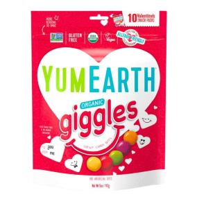 YumEarth Organic Valentine’s Day Giggles Chewy Candy Bites, 10 Packs