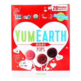 Front of YumEarth Organic Valentine’s Day Pops