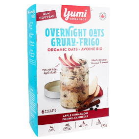 Yumi Organics Organic Overnight Oats Apple Cinnamon, 330g
