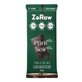 ZoRaw Keto Extra Dark Chocolate Bar With Protein, 52g
