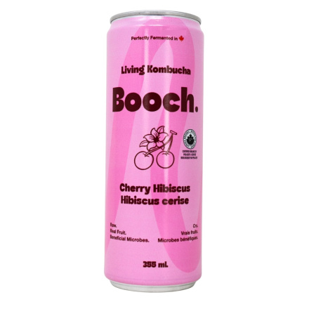 Booch Organic Living Kombucha Cherry Hibiscus Front