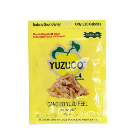 Yuzuco Natural Sour Candy Candied Yuzu Peel Front