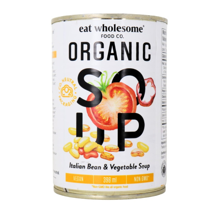 Eat Wholesome Vegan Italian Bean and Vegetable Soup Front