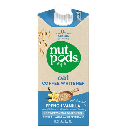 Front of Nutpods Oat Creamer French Vanilla Unsweetened, 330mL