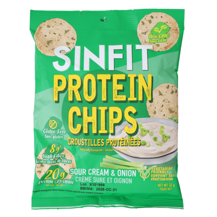 SINFIT Protein Chips Sour Cream & Onion Front