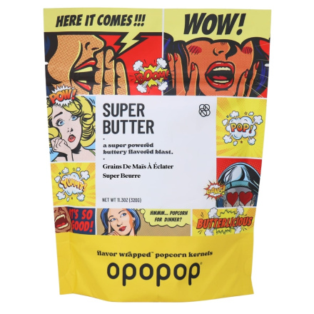 Opopop Popcorn Kernels Super Butter Front