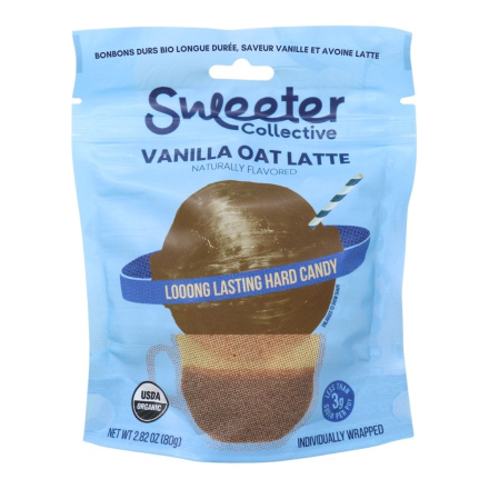 Sweeter Collective Organic Long Lasting Hard Candy Vanilla Oat Latte Front