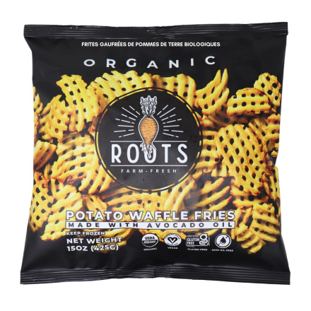 Roots Farm Fresh Organic Potato Waffle Fries Front