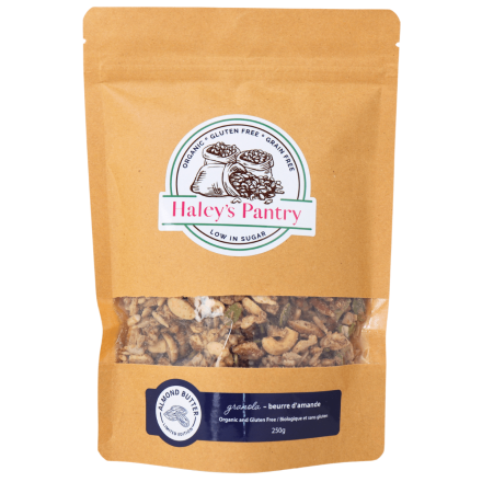 Haley’s Pantry Organic Granola Nutty Cinnamon Almond Butter Front