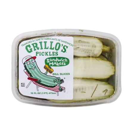 Grillo’s Pickles Sandwich Makers Dill Slices Front
