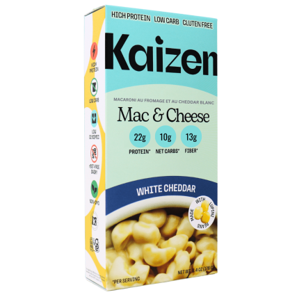 Kaizen High Protein Low Carb White Cheddar Mac & Cheese Front