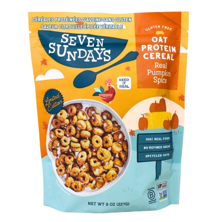 Seven Sundays Gluten-free Oat Protein Cereal Real Pumpkin Spice Front