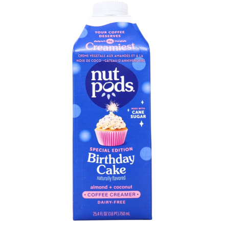 Nutpods Sweetened Special Edition Dairy-Free Almond + Coconut Creamer Birthday Cake Front       