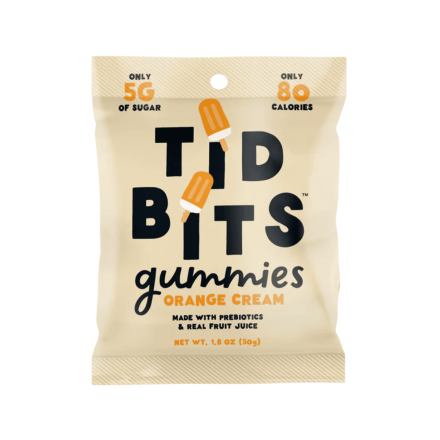 TIDBITS Low Sugar Gummies Orange Cream 5-Pack, 50g each