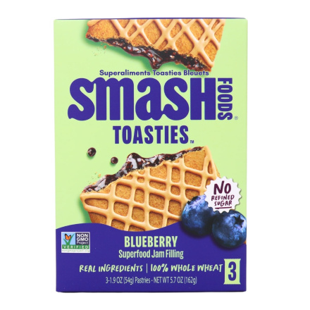 Smash Foods Superfood Toasties Blueberry Front