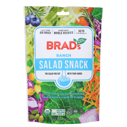 Brad’s Plant Based Organic Salad Snack Ranch Front