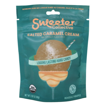 Sweeter Collective Organic Long Lasting Hard Candy Salted Caramel Cream Front