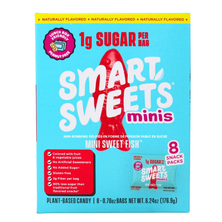 SmartSweets Low Sugar Mini Gummies Sweet Fish Front