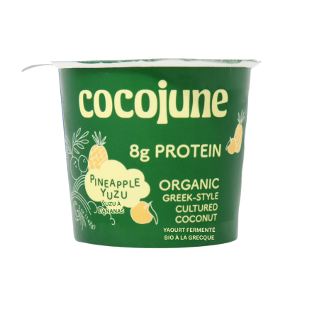 Cocojune High-Protein Greek-Style Cultured Coconut Yogurt Pineapple Yuzu Front